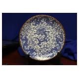 Antique Chinese/Asian Blue and White Dragon Plate