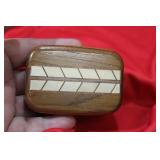 An Inlaid Wooden Slide Trinket Box