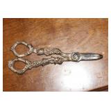 Ornate Silverplate Grape Shears