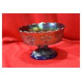 A Carnival Glass Stem Bowl