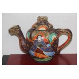 Japanese Geisha Girl and Dragon Teapot