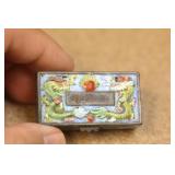 Small Enamel Dragon Chinese Trinket Box