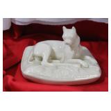 A Belleek Dog