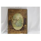 An Old Inlaid Wood Frame