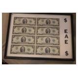 Lot of 8 Low Serial Number $2.00 Star Note