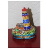 Rare Limoges Lighthouse Trinket Box