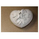 Ceramic Heart Trinket Box