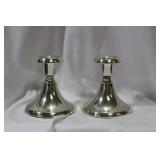 A Pair of 800 Silver Candle Holders