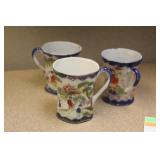 Lot of 3 Kutani Geisha Girl Cups