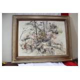 A Signed Carly Craig '56 Oil on Board