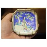 Antique Enamel Chinese Square Dish