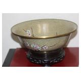 Chinese Cloisonne Bowl on Stand