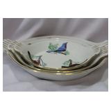 Set of 3 Le Faune Porcelain Plates/Trays