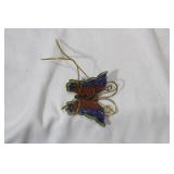 A Chinese Enamel Butterfly Christmas Ornament