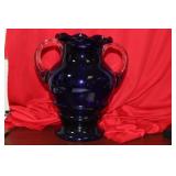 A Cobalt Blue Glass Urn