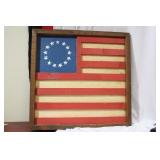 A Wooden Flag Wall Hanger
