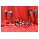 A Pair of Weighted Sterling Candlesticks