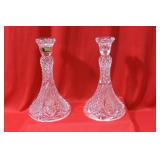 A Pair Of Crystal Candlesticks