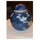 Antique Blue and White Ginger Jar