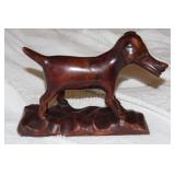 Exotic Wood Dog Figurine