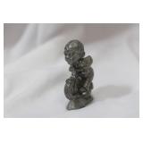 A Miniature Pewter Biker