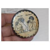 Vintage Risque Celluloid Mirror