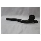 An African Ceramic Snake Form Pipe