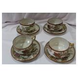 A Set of 4 Kutani Cup and Saucer