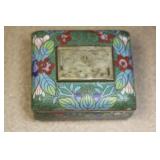 Antique Chinese Jade and Cloisonne Box