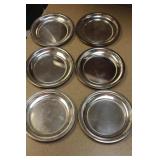 Lot of 6 Silverplate Small Plates