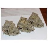 Set of 3 Chinese Mud House