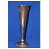 A silverplated Ornate Trumpet Vase