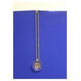 Lucite Costume Pendant and Chain