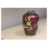 Small enamel or cloisonne Japanese rose