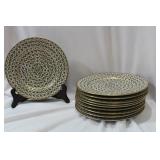 Set of 10 Kutani Salad Plates