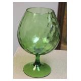 Green Glass Vintage Goblet/Vase