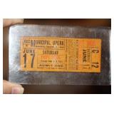 Rare 1933 Unused Opera Ticket