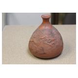 Antique Chinese/Japanese Dragon Clay Bottle