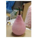 Signed Art Glass Pear