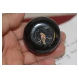 Bird Motief Lacquer Round Trinket Box