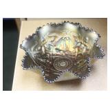 Carnival glass bowl