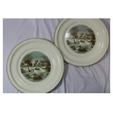 A Pair of Currier and Ives Plates