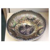 Carnival glass bowl