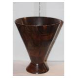 Signed Romeo Corriveau Wooden Vase