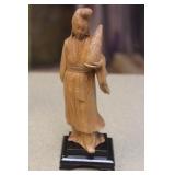 Carved Boxwood Chinese Lady on Stand
