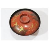A Japanese Lacquer Style Bowl with Lid