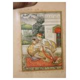 Antique India Erotic Painting on Bone