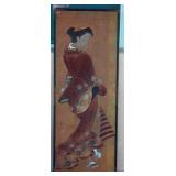 Antique Japanese Painting on Paper of Young Beauty