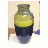 A Signed Artglass Vase