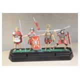Metal Toy Vikings on Stand